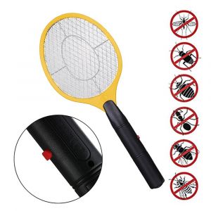 Raquette électrique à insectes volants,Zapper chauve-souris,tapette à insectes portative,tueur de moustiques,lutte antiparasitaire pour insectes de chambre à coucher - Type YELLOW #A - Neuf