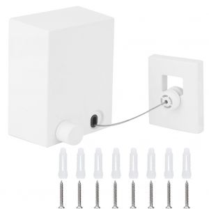 HJLIAN Etendoir a linge mural retractable pour interieur, ideal pour les hotels, les maisons, les balcons, les buanderies, blanc - Neuf