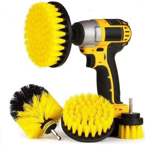 4 Pièces Perceuse Électrique Brosse de Nettoyage -(Forage Non Inclus) Électrique Brosse de Nettoyage Laveur pour le Nettoyage des salles de Bains, Piscine Tuiles, Briques, Céramique - Neuf