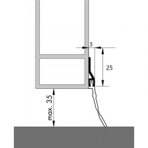 Bas de porte de garage - profil&eacute; - 3 m - ADS - GL ELLEN - Neuf