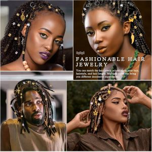 Kalanka-Lot De 294 Bijoux De Cheveux Pour Tresses, Bijoux Pour Dreadlocks, Accessoires De Cheveux En Aluminium Dor&eacute; Et Argent&eacute; Pour Tresses, D&eacute;coration Cheveux Avec Poignets Et Breloques Pour Tresses - Neuf