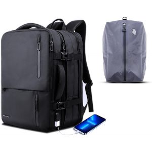 acdsgd-Sac &agrave; Dos de Voyage 28L Sous Vide Backpack Sac &agrave; dos Pour Ordinateur Portable Extensible Avec Port de Charge USB et Sac &agrave; dos Cabine 20L Sous Vide (Sans pompe &agrave; vide) - Neuf