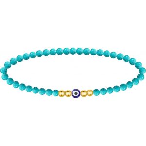 Eryi-Bracelet Oeil Turc En Acier Inoxydable Ou En Fil + Un Bracelet 7 Noeuds (Gratuit), Amulettes Porte-Bonheur Et Protection Contre Le Mauvais ?il Bijoux Homme Bracelets Femme Fille - Neuf
