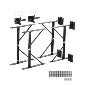 Checarzhn--No1-Support D'angle De Portail Anti-Affaissement En Fer, Kit Quincaillerie De Cadre Porte, 2 Ensembles, Avec Loquet Verrouillage, Corde De Verrouillage À Loquet, Pour Porte Hangar, Portails Corr - Neuf