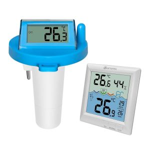 Thermomètre de piscine sans fil, thermomètre numérique flottant pour piscine, baignoire, étang, aquarium, étanche IPX8 - Neuf