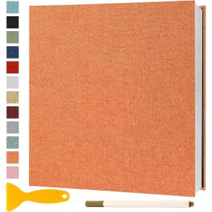 Album Photo Adhesif Vierge 28x27 CM Classeur Photo Livre Photo Personnalisable Scrapbook de Classe Mariage Livre D'or Enfant Bebe DIY Carte Postale, 40 Pages Gris - Neuf