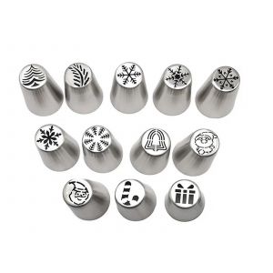 Ensemble de 13 douilles &agrave; p&acirc;tisserie russes pour la d&eacute;coration de g&acirc;teaux - Neuf