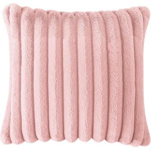 Kalanka-Housse De Coussin, Taies D'oreiller Artificielle Douce Fourrure Housse De Coussin D&eacute;coration Pour Canap&eacute; Canap&eacute; Housse D'oreiller D&eacute;corative Carr&eacute;es Pour Le Lit D&eacute;coration 45x45 Cm (Rose) - Neuf