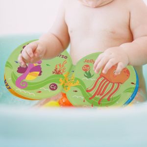 HJLIAN Livre de bain pour bebe, jouet flottant etanche pour tout-petits, jeu educatif, apprentissage, EVA (ocean) - Neuf