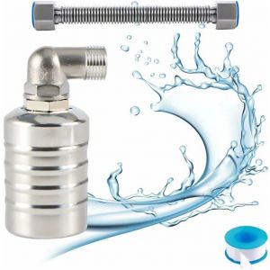 Vanne À Flotteur Entièrement Automatique En Acier Inoxydable 304, Régulateur De Niveau D'eau Automatique Pour Réservoir D'eau, Mini Vanne À Flotteur À Bille En Acier Inoxydable (Bouchon) - Neuf