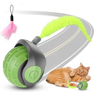 Cmws-Magic Ball 2025 Jouet Interactif Pour Chien, Oiseau Volant, Balle De Jeu, Électrique, Auto-Occupation, Avec Queue De Rechange (Vert) - Neuf