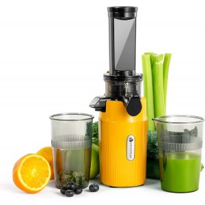 Ulteronixshop-Extracteur de Jus - Slow Juicer Pression Douce 60 Tours, Presse &agrave; froid, Fonction de Mastication Invers&eacute;e, Extracteur de Jus de Fruits et L&eacute;gumes Sans BPA, Facile &agrave; nettoyer, Vert Perroquet - Neuf