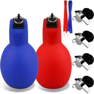 Acdsgd-Lot De 2 Sifflets &Agrave; Main Avec 4 Sifflets De Sport En Acier Inoxydable - Sifflet De Signal Fort Sifflet D'urgence Avec Cordon Tour De Cou Sifflets &Agrave; Presser &Agrave; La Main Pour Entra&icirc;neur De - Neuf