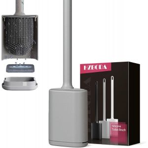 Brosse Toilettes Wc Silicone Noir Suspendu Murale Balai Toilette Wc Silicone Avec Support À Séchage Rapide Mural Balayette Wc - Neuf