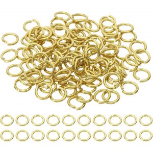 Eryi-12mm Anneaux Brisés Ouverts, 100pcs Anneaux Ronds En Cuivre Solide Connecteurs Pour Bijoux, Guirlandes De Cristal, Colliers, Boucles D'oreilles, Porte-Clés, Bricolage, Cuivre - Neuf
