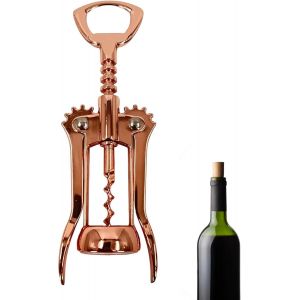 Letnerny-Chabrias Tire-Bouchon À Double Levier En Alliage Métallique De Haute Qualité Avec Finition Cuivre Élégante ¿ Débouchez Sans Effort Vos Vins Préférés (1, Cuivre) - Neuf