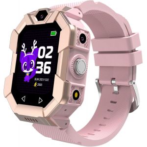 Kyaoayo-Montre Connectée Pour Enfants, Téléphone Montre Enfant Podomètre 25 Jeux Caméra Vidéo Réveil Mémoire De Musique Lampe De Poche Sos Montre Enfant Téléphoner Pour Garçons Filles - Neuf