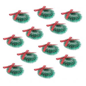 48PCS Couronne de No&euml;l Artificiel Guirlande Mini Arbre de No&euml;l Pendentif - Neuf