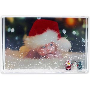 FCHHK-Cadre photo à paillettes en acrylique transparent 4 x 6 mas (Multi) u2013 Cadeau personnalisé idéal ou décoration d'intérieur - Neuf