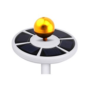 Lampe Solaire Pour M&acirc;t De Drapeau Avec 26 Led, Allumage/Extinction Automatique, Du Cr&eacute;puscule &Agrave; L'aube, Alimentation Solaire, Facile &Agrave; Installer - Neuf