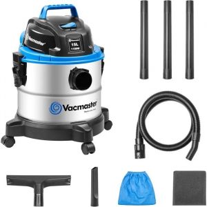 Vacmaster VQ1115S 03 Aspirateur Eau et Poussiere, Bleu, 1100 W, 15 liters, 70 decibeles - Neuf