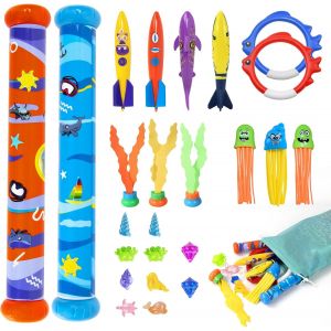 KAL-Lot De 24 Jouets De Plongée Pour Enfants - Jouet De Plongée Sous-Marin - Jouet De Piscine Pour Enfants De 5, 6, 7, 8, 9-12 Ans, Garçons Et Filles - Neuf