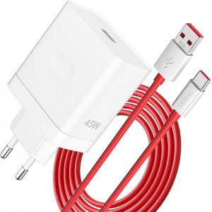 AYU-45W SUPERVOOC Chargeur et 6A Câble USB C 1m pour Oneplus 12R 13 Nord 4,SUPERVOOC Chargeur Secteur Chargeur Rapide pour OnePlus Nord CE 4 Lite CE 3 Lite 12 10 9 8 pour Oppo Reno 12F 11F 12FS A80 A - Neuf