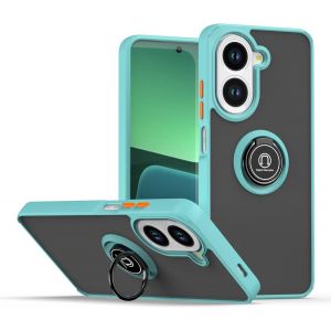 Kal-Coque Pour Xiaomi Redmi A5 4g, Etui Téléphone Antichoc Avec Anneau De Support, Hard Pc Et Tpu Bumper Mat Translucide Case Cover - Bleu Ciel - Neuf