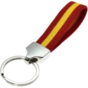 KAL-Trousseau Tissu Original Avec Le Drapeau De L'Espagne. Parfait Pour La Personnalisation De Vos Cl&eacute;s, Voiture, Sac &Agrave; Main, Porte-Monnaie ... Pour Les Hommes Et Les Femmes - Neuf