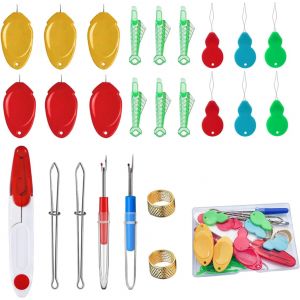 meimie-Enfile-Aiguilles Rapide Pour Couture 1 Boîte D'Enfileur Aiguille En Plastique,Outil Pratique Pour Coudre À Main Et Couture Machine Enfile-Aiguille Himalaya,Idéal Pour Point De Croix Et Quilting - Neuf