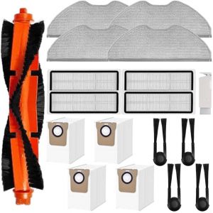 Kit de 18 pi&egrave;ces de rechange pour aspirateur robot Xiaomi H40 OV51, 4 brosses, 4 filtres, tampons et sacs &agrave; poussi&egrave;re - Neuf