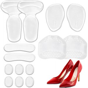 Kalanka-Lot De 14 Coussinets De Talon Haut, Empi&egrave;cements De Doublure De Talon, Coussinets Plantaires Semelles Silicone, Coussins Antid&eacute;rapants Talonnettes Pour Femme, Soulager La Douleur Plantaire - Neuf