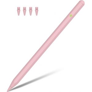 Stylet Pour Ipad (2018-2024) Avec 15 Mins Charge Rapide Et Palm Rejection Et Sensibilit&eacute; &Agrave; L'Inclinaison, Pour Ipad Pro 13''/12,9''/11'', Ipad 10/9/8/7/6, Ipad Mini 6/5, Ipad Air 5/4/3/M2 (Rosa) - Neuf