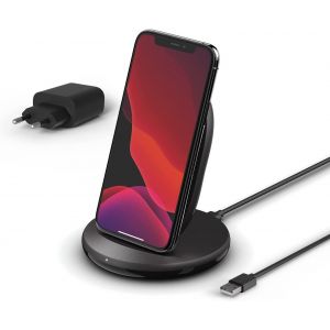 KALANKA-Chargeur &agrave; induction BoostCharge Stand 15 W (chargeur sans fil Qi rapide pour iPhone, Samsung, Pixel etc.) - Noir - Almentation incluse - Neuf
