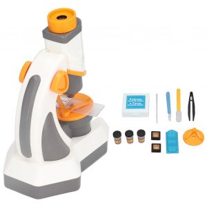 Ensemble De Microscope Pour Enfants, Grossissement 1200x, Rotation A 360 Degres, Source Lumineuse Led, Loupe Scientifique, Jouet - Neuf