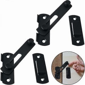 Loquet à genouillère Quincaillerie pour meubles Loquets Finition brossée Serrures de portes et fenêtres en acier inoxydable avec vis Serrure de porte Push Pull Boulons de porte - Neuf