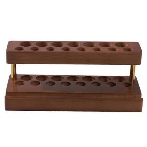 Fentes Stylos en noyer Support de brosse &agrave; dents Support de t&eacute;l&eacute;phone Plateau &agrave; stylos Brosse Vitrine Support de rangement - Neuf