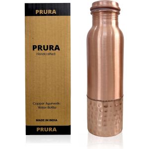 Checarzhn--No1-Bouteille D'eau En Cuivre Pur Ayurvédique Anti-Fuite 900ml/30oz Design 5 - Neuf