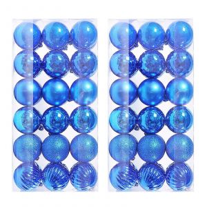 YANHAIGONG de boules de No&euml;l Ensemble, Incassable D&eacute;corations de No&euml;l, 72PCS 4CM Accroch&eacute; des Boules de l'Arbre, Maison, Partie du D&eacute;cor - Neuf