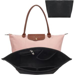 Organ Ur De Sac &Agrave; Main En Feutre Pour Sac Longchamp, Plusieurs Poches, Grande Capacit&eacute; (Noir, L) - Neuf