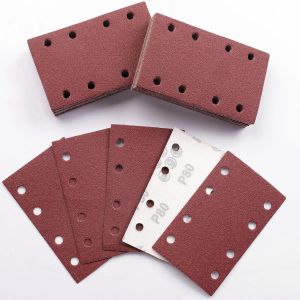 50 Pièces Feuilles Abrasives,80x133mm Papier a Poncer 80 Grains Papier Abrasif pour Bosch Ponceuse Vibrante Polir et Enlever La Rouille - Neuf