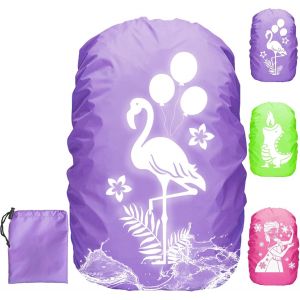 ERYI-Housse Sac À Dos Imperméable, 30-40L Housse De Sac À Dos Réfléchissante, Rose/Vert/Violet Housse De Protection Anti-Poussière Pour Enfant Sac À Dos Pour Camping, Randonnée, Voyage, Cyclisme - Neuf