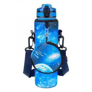 Idée Pour Bouteille D'eau - Isolation Néoprène - Avec Bandoulière Motif Goutte D'eau - Neuf