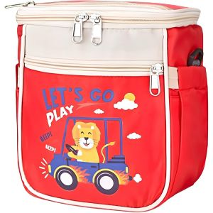 Lion Sacoche De Vélo Pour Enfant-Étanche-Organisateur Avec Plusieurs Compartiments Pour Guidon,Scooter,Tricycle,Cadre Avant,Draisie,Organisateur - Neuf