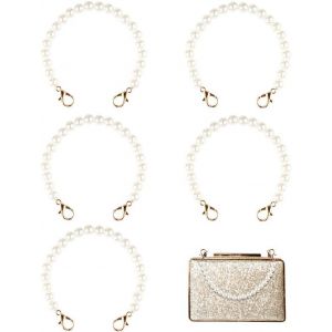 Sac à main de la Chaîne, 5 Pièces Rondes Perle d'Imitation de Sac de Remplacement de la Chaîne de 30cm Sac de Remplacement de la Chaîne de Sac à main de la Chaîne pour les Filles, - Neuf