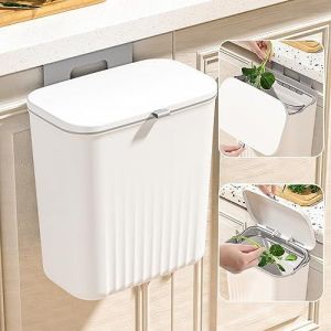 Poubelle Suspendue Poubelle Camping Car,Petite Poubelle Murale Avec Couvercle Pour Salle De Bain/Chambre, Poubelle Camping Car, Poubelle Placard 9L - Neuf