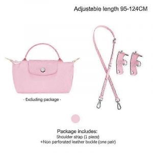 Bandouliere en cuir pour mini sac Longchamp Universite, bandouliere grise, accessoire de modification sans perforation - Neuf