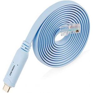 Câble De Console Usb-C Cisco, 1,8 M, Usb De Type C Vers Adaptateur Série Rj45, Accessoire Essentiel De Cisco, Netgear, Ubiquity, Linksys, Routeurs/Commutateurs Tp-Link Pour Ordinateurs - Neuf