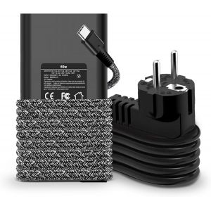 CHENG-65W USB C Alimentation pour Ordinateur Portable Chargeur Compatible avec HP Elitebook X360, Spectre X360, Chromebook, ProBook, Elite x2, Envy - Neuf