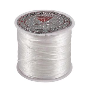 Bobine De Fil Perl&eacute;e De Bijoux Extensible 100 M&egrave;tres - Neuf